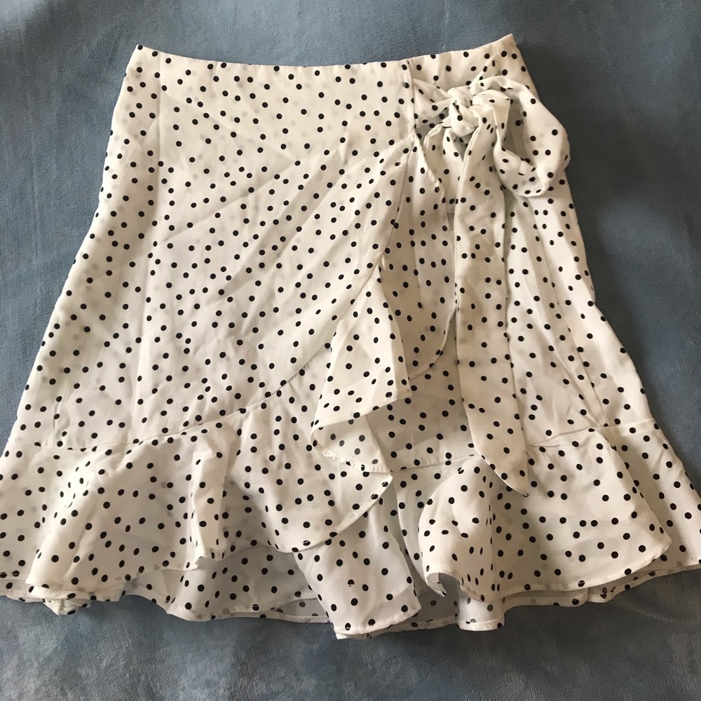 white dotted skirt from princess polly